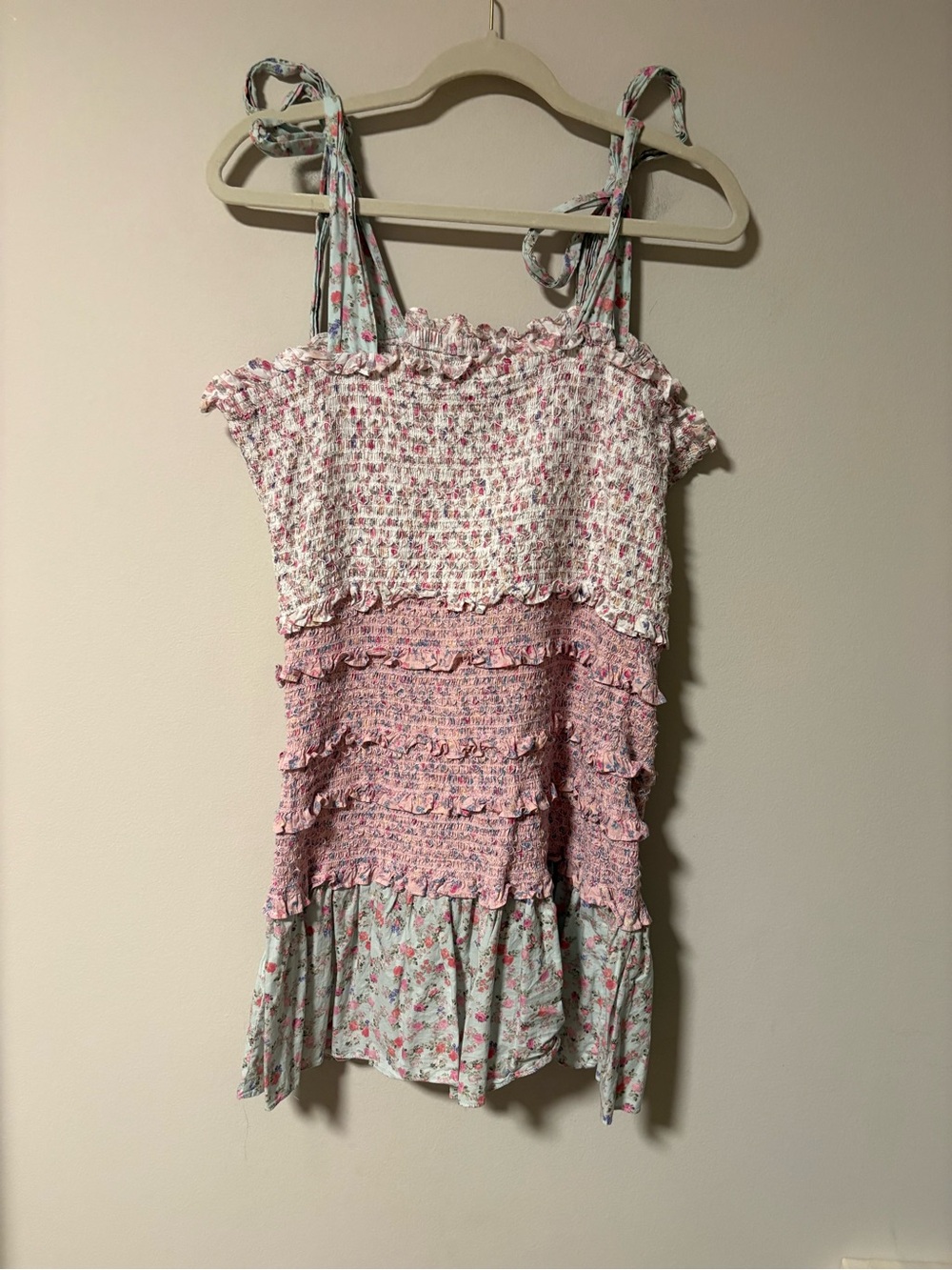 Love Shack Fancy X Target Adeline Smocked Tiered Dress Size XL - Picture 4 of 5